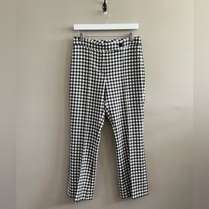 Riani‎ Gingham Pants - Size Small Black and white Stretch trouser Straight leg
